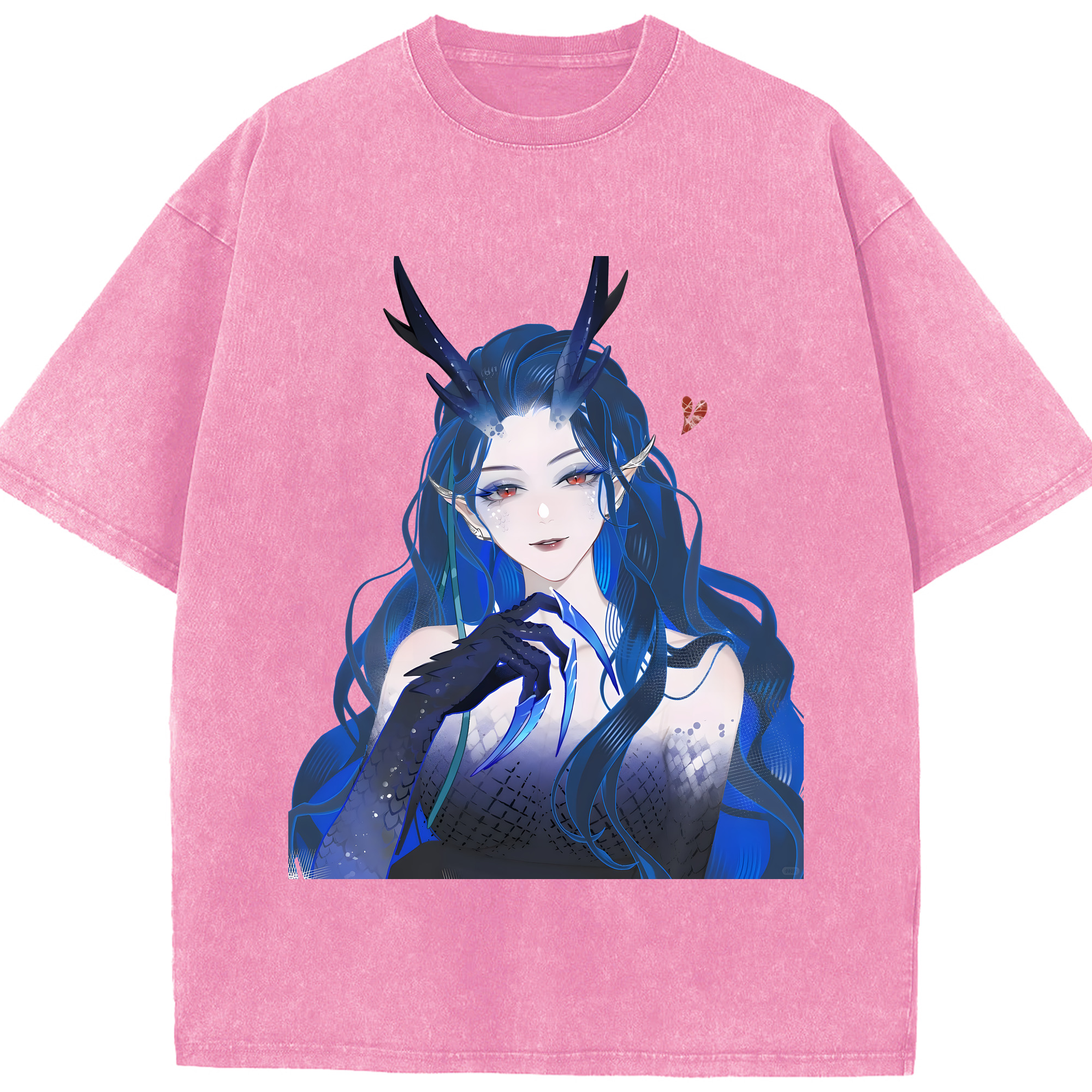 （画像用） Ne Zha 2 ナタ 魔童の大暴れ 綿100% ヴィンテージ風 半袖Tシャツ（フロントプリント）